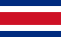 A red, white and blue flag with the colors of the costa rican flag.