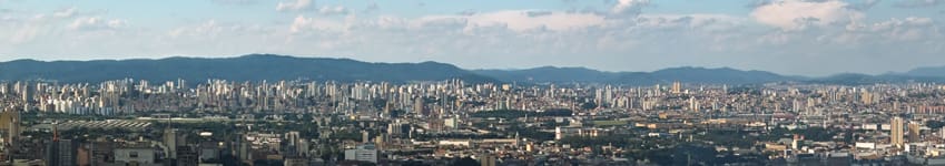 A view of the city from above.