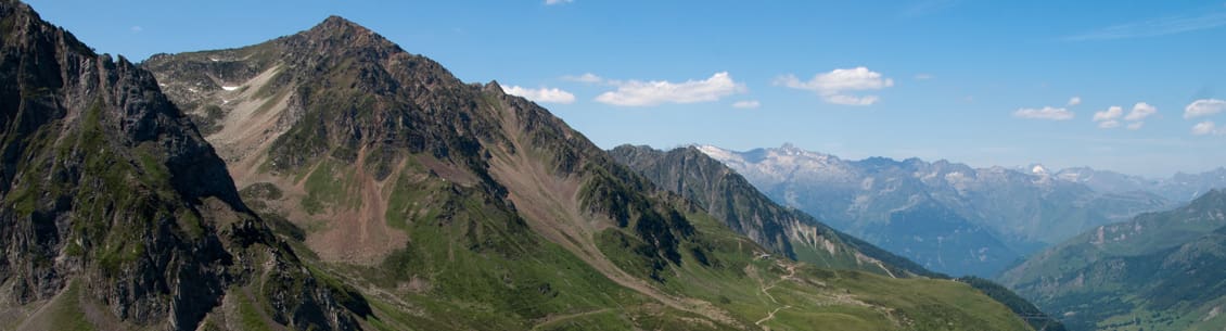 A view of the mountains from above.