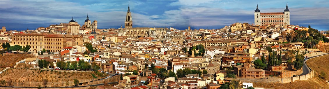 Panoramic view of Toledo, Spain's historic city.