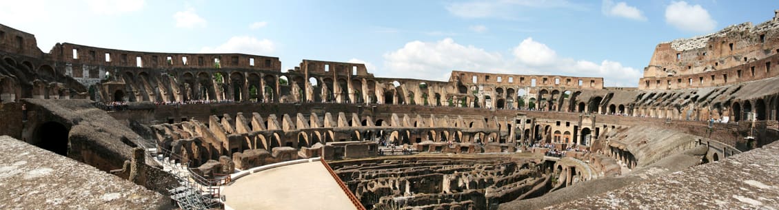 Rome's Colosseum, ancient ruins.